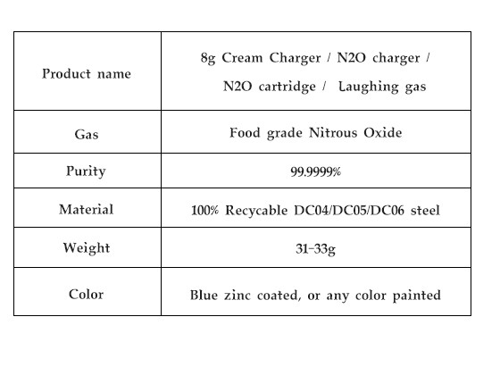 OEM 33g Whip Cream Chargers Stainless Steel Durable