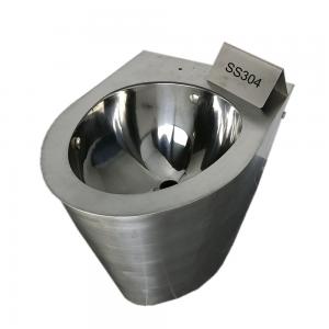 China Vacuum Flush Stainless Steel Toilet Bowl 0.6Mpa Air Pressure 0.45L Water Consumption wholesale
