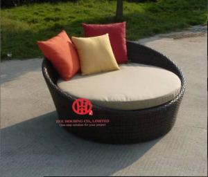 China Antique French Style Garden Furniture Rattan Outdoor Day bed wholesale
