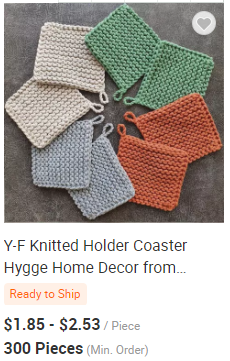 Y-F Crochet Handmade Knit Dishcloths Modern Kitchen Gifts Knitted Cotton Dish Dishcloth