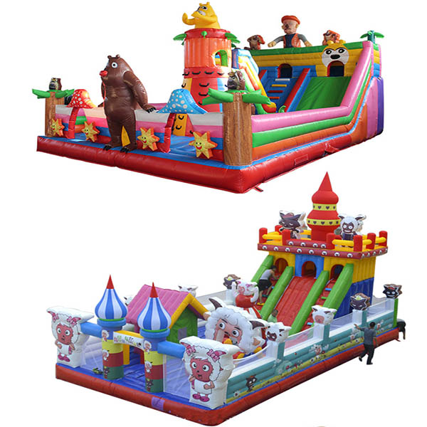 Ocean Themed Commercial Bounce House With Slide PVC Tarpaulin Material