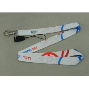 Promotional Satin Sublimation Lanyards Mobile Straps Two Sides Printing