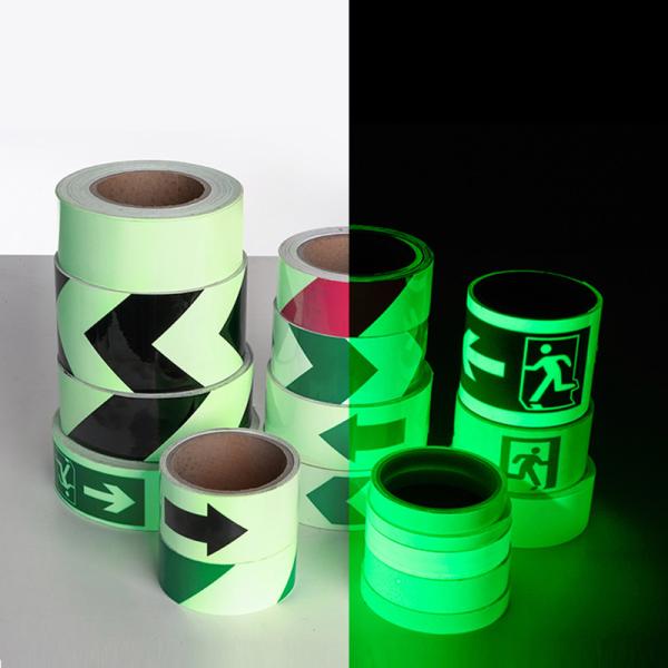 Photo Luminescent Luminous Tape Self Adhesive Glow In The Dark Tape For Stairs