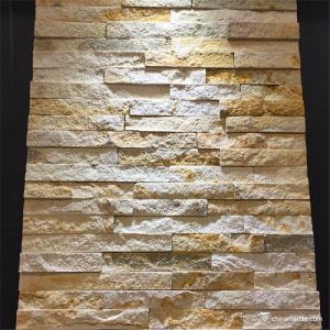 China Quartzite Stone Veneer Yellow Sandstone Cultured Stone Mini Panel wholesale