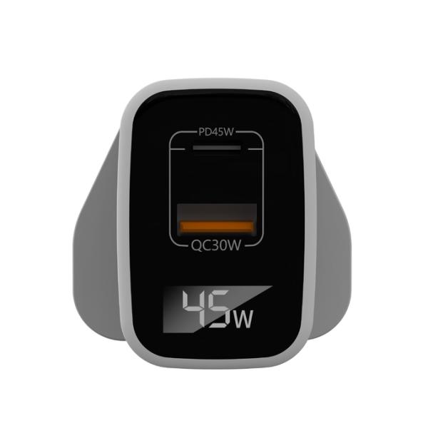 45W GaN Fast Charging USB C Charger Display Color Adapter For Laptops, Smart Phones, Tablets And Thousands  2