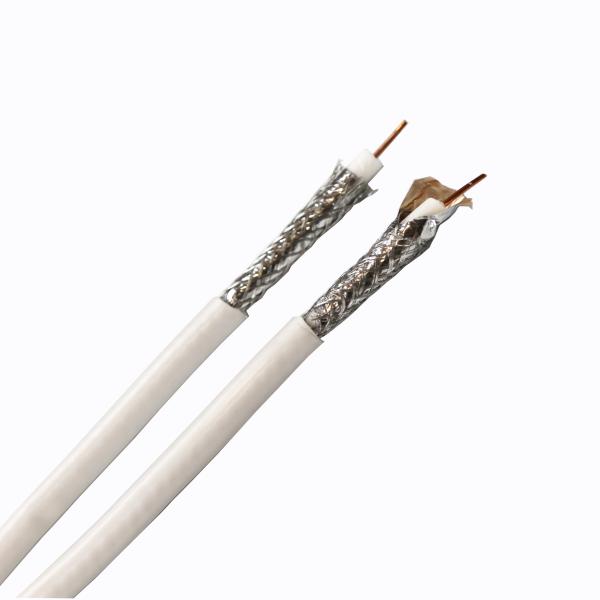 75ohm CCTV CATV RG59 Flexible Coaxial Cable RF Cable AM Braiding 20AWG Solid OFC Conductor
