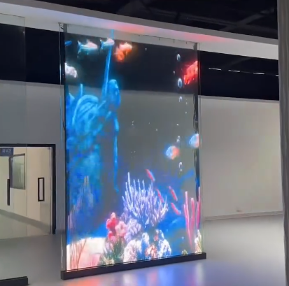 Indoor and Outdoor Universal Pixel Pitch 4-4 Transparent LED Screen for Retail and Exhibition