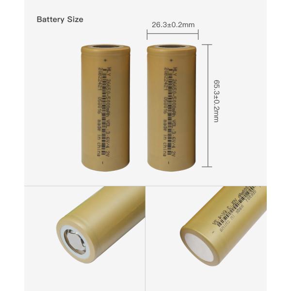 26650 5000mAh 3.7v Li Ion Battery Cylindrical power for flashlight