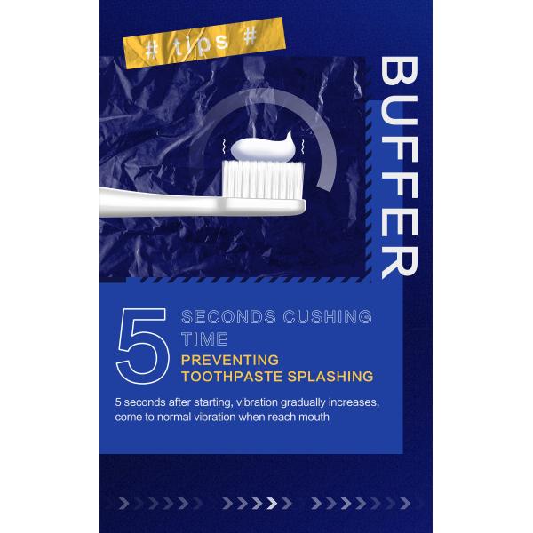 Adult Waterproof Electric Toothbrush IPX7 Ultrasonic Rechargeable Toothbrush