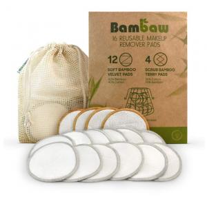 China Antibacterial Makeup Eraser Towel Pads Natural Bamboo Organic Cotton wholesale