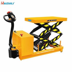 China Battery Operated Portable 500KG Full Electric Scissor Lift Table Trolly wholesale