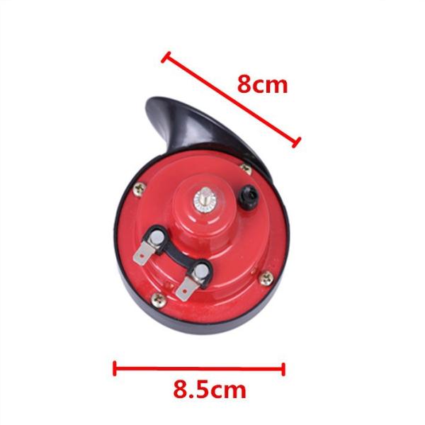 EST1001 12V/24V Snail Shape Car Horn Loud Truck Electric Vehicle Horn 100-115DB Dia 90mm 3.7A