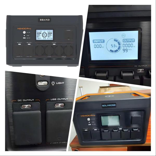 2000Wh LiFePO4 Portable Solar Power Generator 2400W For Camping RV Backup Power for Wholesale and OEM Use