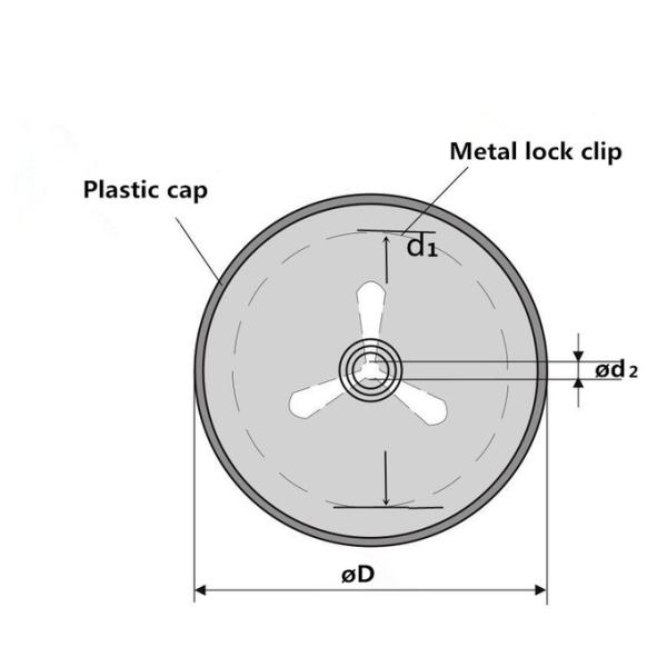 304 Grade Stainless Steel Sound Insulation Clips With White Polycaps 38mm Mounted On CD Weld Pins