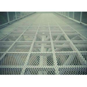 Galvanised Expanded Metal Walkway Grating 4mm Thickness 1.5m Width