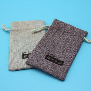 China Multi Functional 10x15cm Jewellery Jute Drawstring Bag wholesale