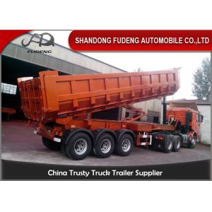 China Large Volume Rocker Transport Dump Tractor Trailer 40M3 With Hyva Hydraulic Cyclinder wholesale