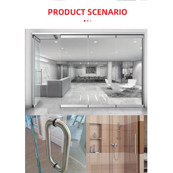 1.0mm Thickness Square Glass Pull Handle for Shower Door SS304 Corrosion Resistant