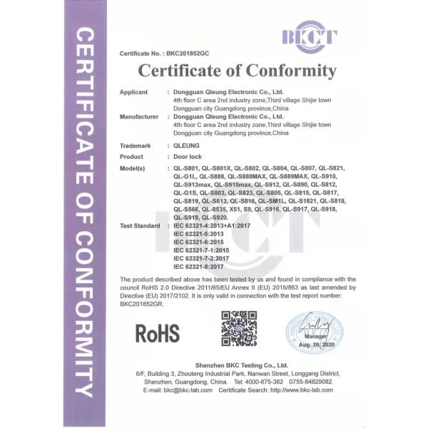 Qleung S829 Tuya Wifi Remote Control Fingerprint Code Card Keyless Security Smart Home Door Lock For Home Hotel