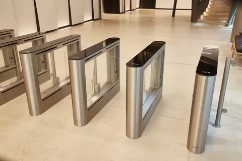 Waterproof Anti Bumps Swing Turnstile Barrier Gate With Card Reader