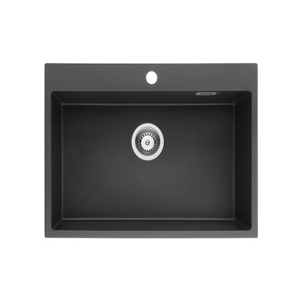 26 Inch Black Single Bowl Drop-in Granite Kitchen Sink/Quartz Sink