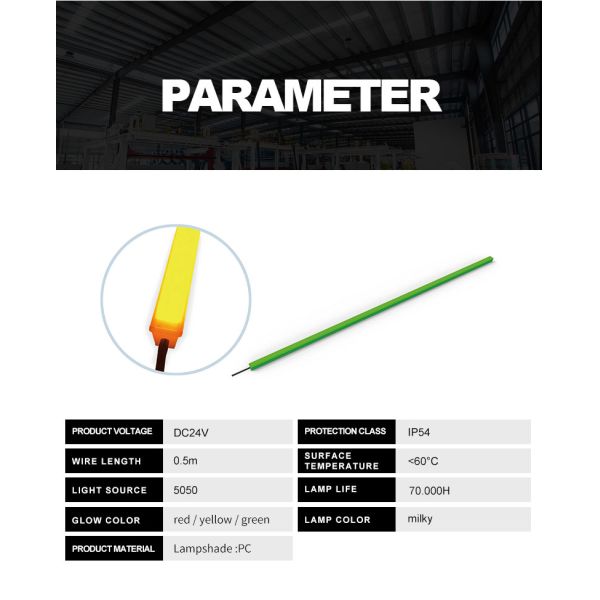 400lm DC 24V Equipment Indicator Light Three Color For Industrial Automation Systems 1750mm