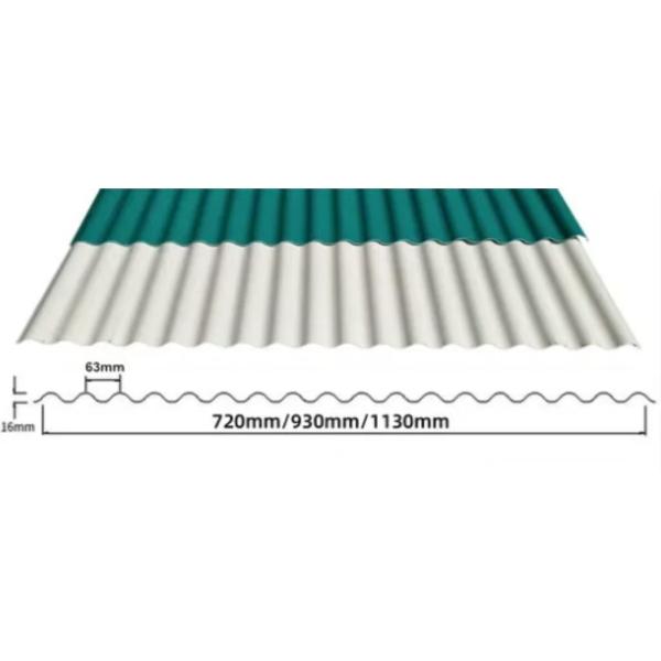 1070mm Lightweight Plastic Roofing Sheets Heat Insulation UPVC High Pit Tile