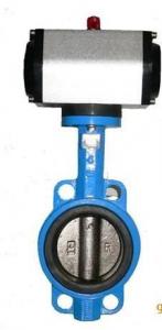 China Cast Iron Double Flanged Butterfly Valve with Penumatic Actuator wholesale