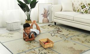 China Ice Silk Floor Carpet Rug Living Room Rattan Floor Runner For Cool Summer wholesale