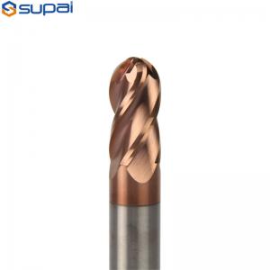 China High Precision  Tungsten Carbide Ball Nose End Mill 4 Flute HRC55 Milling Tools on sale