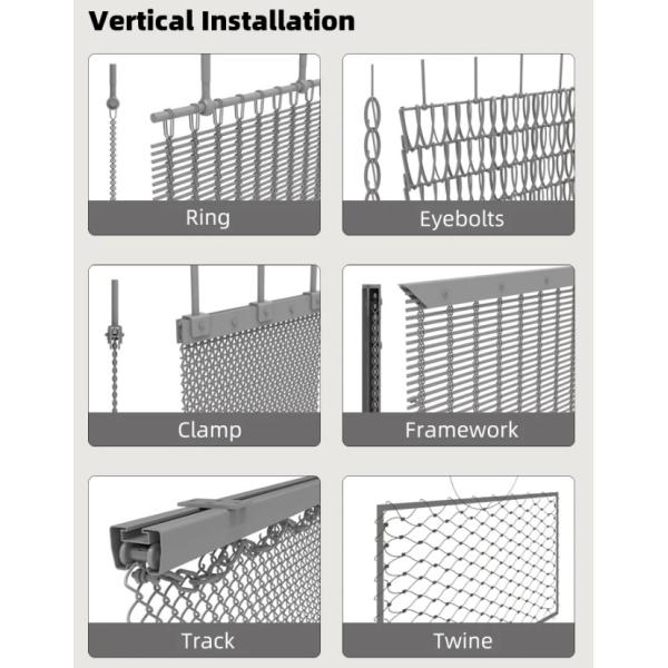 Metal Fireplace Screen Curtain Safety Spark Guard Decorative Metal Fireplace Screen