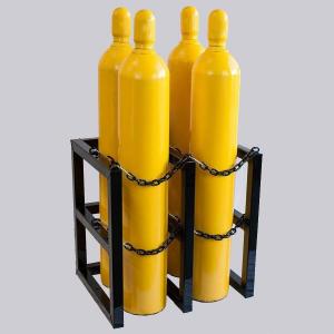 China Metal Fab Steel Gas Cylinder Rack Black Painting Cylinder Bottle Rack wholesale