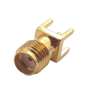 China RF SMA Coaxial Connector Female Gold Plated PCB Surface Mount Sma Connector  In Wifi Module on sale