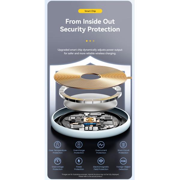 ESSAGER 15W Magnetic Phone Wireless Charger Digital Display ES-WC10