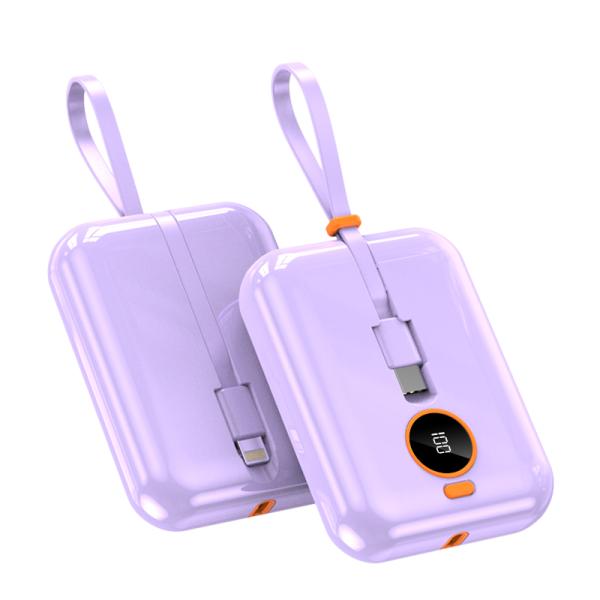 Type C Output Interface Portable 10000mAh Power Bank for Outdoor Charging and Devices