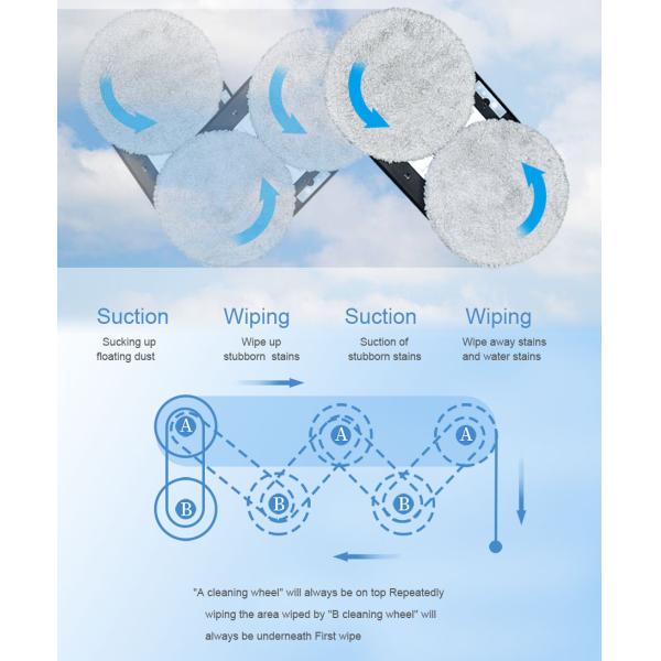 App-Controlled Huidi HCR-01 Automatic Window Vacuum Cleaner 80W 65dB Electric Robot