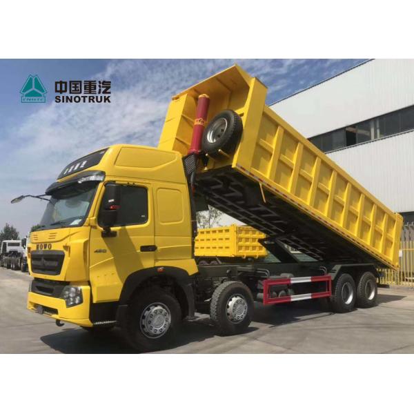 420HP 8X4 29CBM T7H Sinotruk Howo Dump Truck Yellow