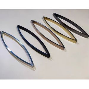 China Moon Shape Arc Square Shower Room Glass Door Handle Toilet Bathroom Door Handle wholesale