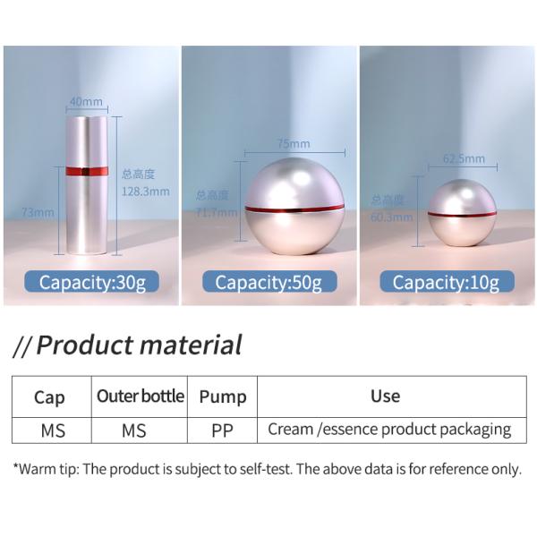 Cosmetic Empty Plastic Bottles 30 50 100 120ml Silver Pump Bottle Luxury For Skin Care
