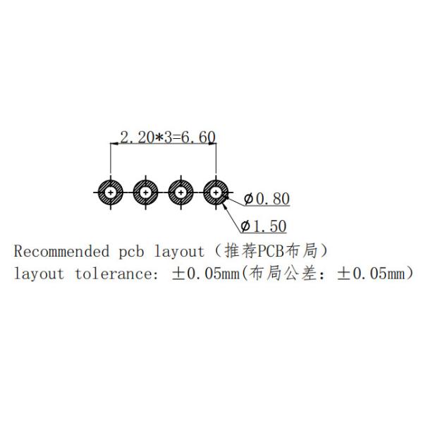 2.2mm Pitch Magnetic Connectors 12V 2A Magnetic Pogo Connector With Black Housing