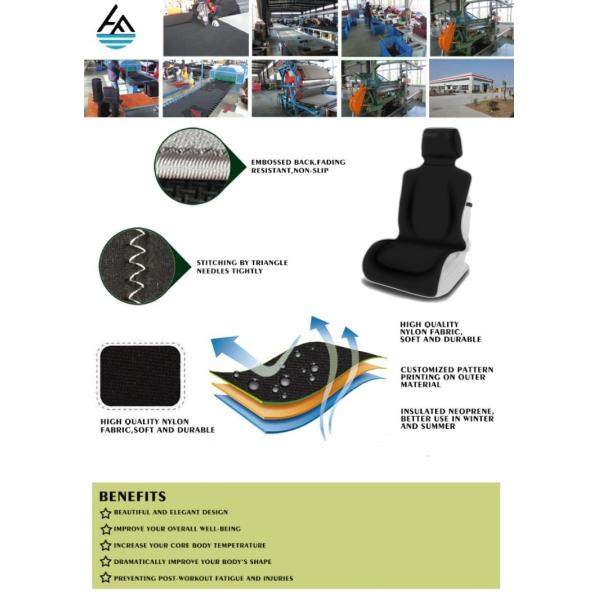 Blue Neoprene Seat Cover For Trucks , Neoprene Car Seat Protector