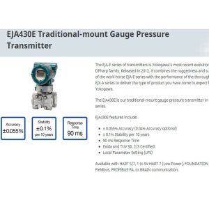 EJA430E Traditional Mount Differential Pressure Transmitter From Japan Original