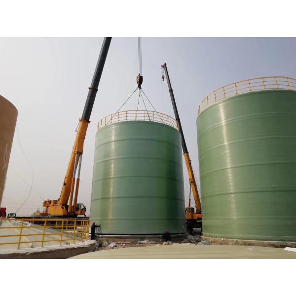 Filament Winding Vertical Frp Cylindrical Storage Tank Easy Installation