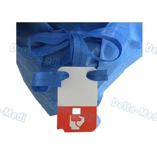 Blue Disposable Surgical Gown , SMS Surgeon Gown With Hand Towels