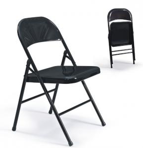 China powder coated foldable steel chair metal folding training room chair furniture Mainstays Steel Chair on sale