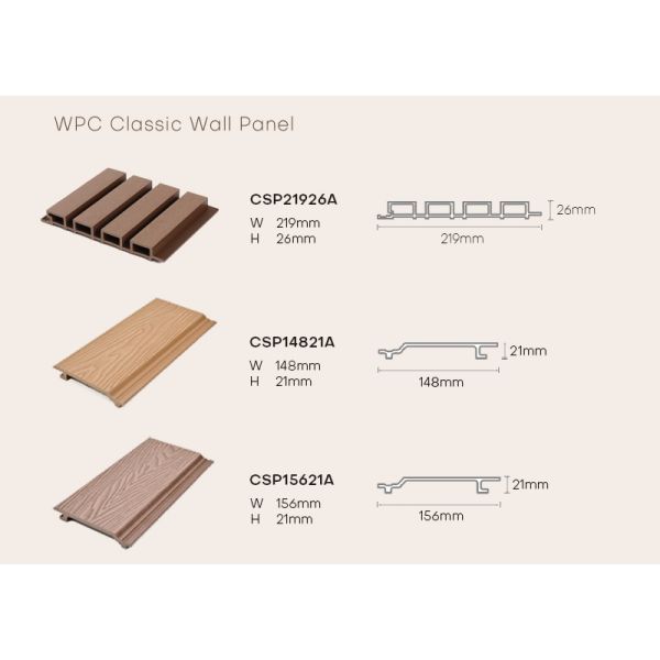 Outdoor Waterproof WPC Wall Cladding Decorative Exterior Cladding Panel for Wall Cladding Outdoor WPC Wall Panel