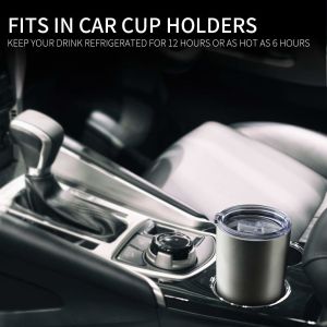 Silver Stainless Steel Tumbler Thermal Travel Mug Beautful Design