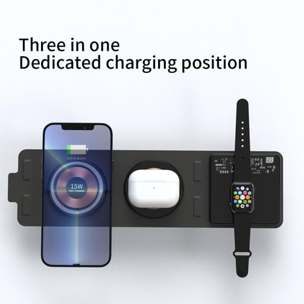 Transparent Portable Folding Fabric 15W Magnetic Qi Wireless Phone Charger For Iphone 14 Pro Max