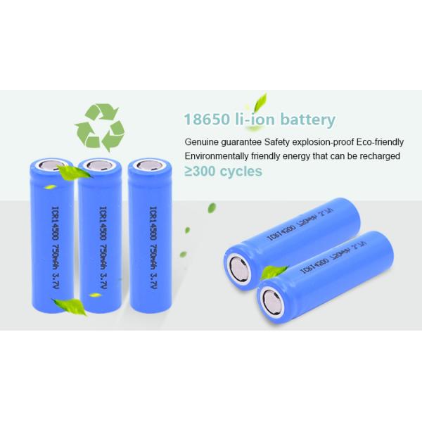Real Capacity Rechargeable Li Ion Lithium Battery ICR14500 3.7V 750mAh For Power Tools