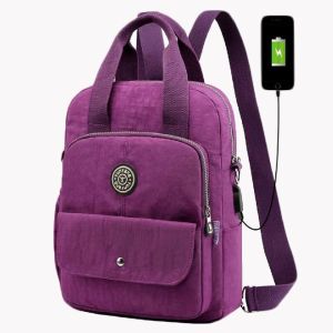 China Nylon USB Charging Stylish Travel Backpacks For Girl on sale